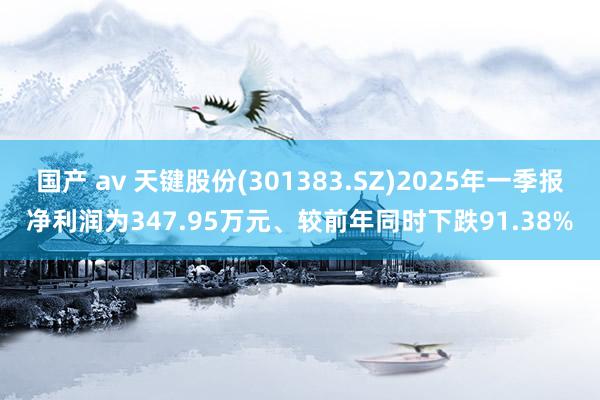 国产 av 天键股份(301383.SZ)2025年一季报净利润为347.95万元、较前年同时下跌91.38%