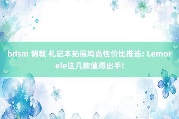 bdsm 调教 札记本拓展坞高性价比推选: Lemorele这几款值得出手!