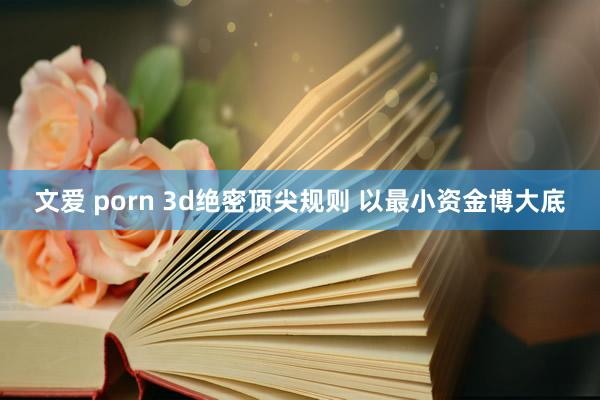 文爱 porn 3d绝密顶尖规则 以最小资金博大底